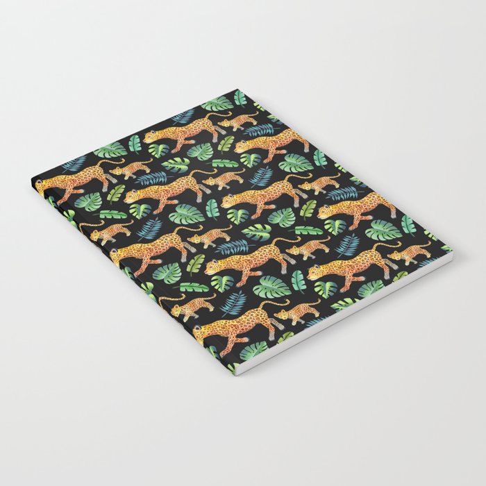 Jaguar and Cub pattern (tropical)  Notebook