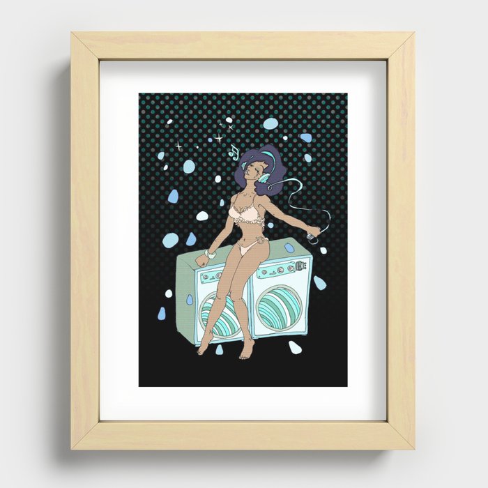 Laundry disco day Recessed Framed Print