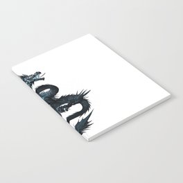 blue dragon illustration tattoo chinese dragon japanese dragon drawing handsome dragon blue ink Notebook