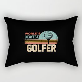 Worlds Okayest Golfer - Golfing Rectangular Pillow