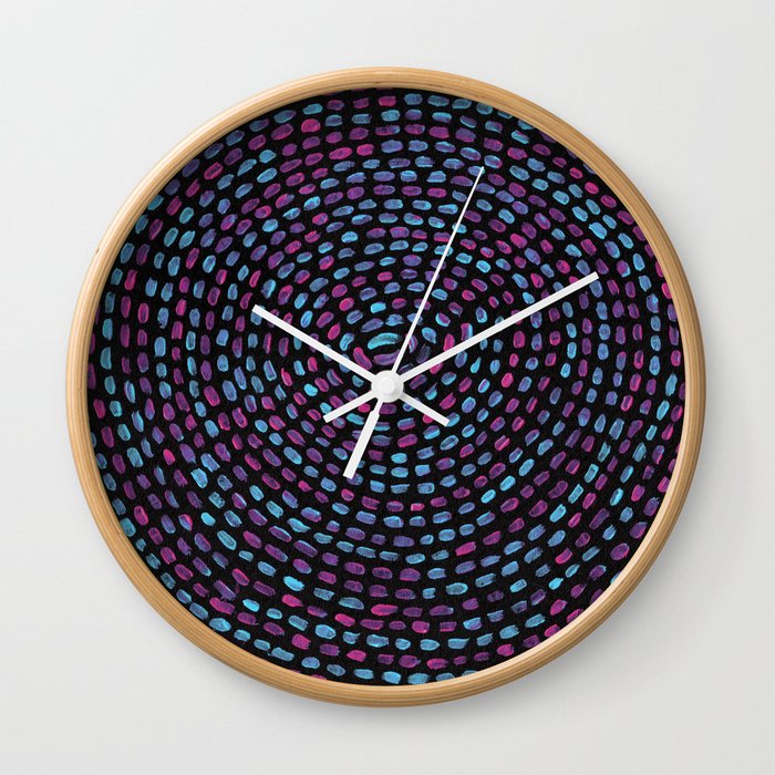 Circular Mosaic Wall Clock