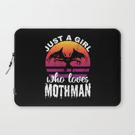 Just a Girl who loves Mothman Retro Sunset Womens Laptop Sleeve