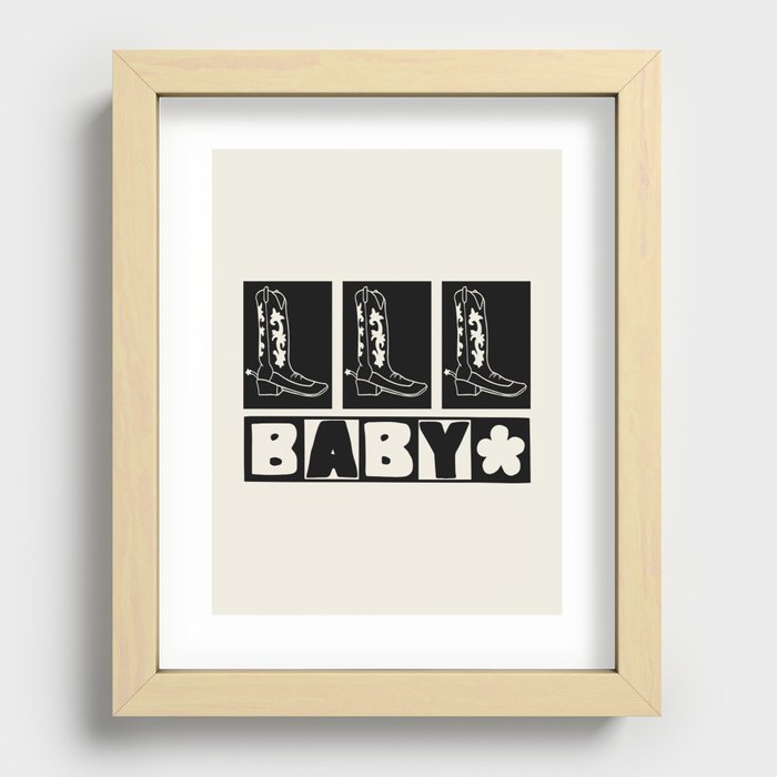 Baby Boots Recessed Framed Print
