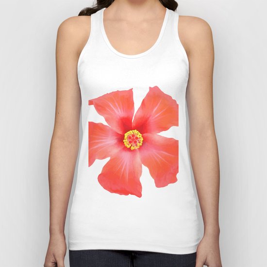 Tropical Hibiscus Flower Vector Unisex Tank Top