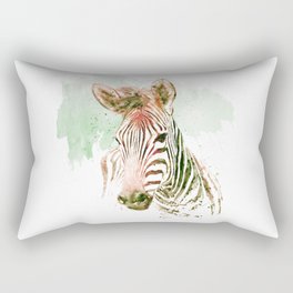 Watercolor Zebra Rectangular Pillow