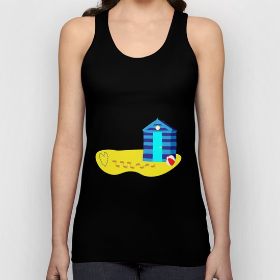 A Message in the Sand at Sunset Unisex Tank Top