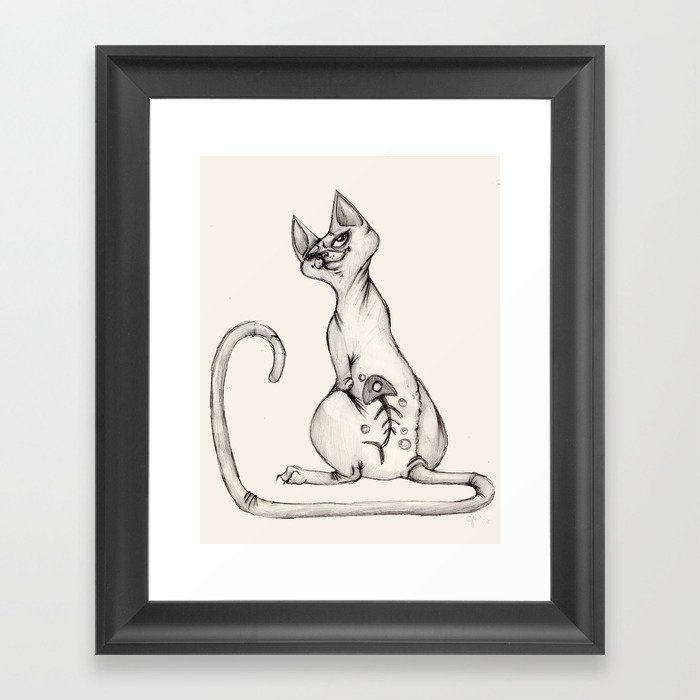 Cats with Tats v.1 Framed Art Print