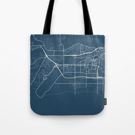 Fairbanks Blueprint Street Map, Fairbanks Colour Map Prints Tote Bag