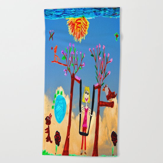 Dreaming | Playground | Up to the Clouds Beach Towel