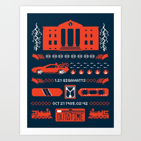 1.21 Stitches Art Print