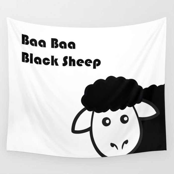 Baa Baa Black Sheep Wall Tapestry