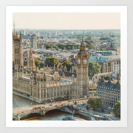 Great Britain Photography - Big Ben In The Canter Of London City Art Print