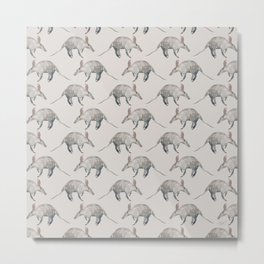 Aardvark Pattern Metal Print | Pattern, Painting, Bryony, Dingle Moss, Watercolour, Aardvarks, Creature, Animal, Watercolor, Aardvark 