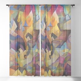 Pastel Waves Sheer Curtain