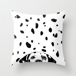 Dalmatian Spots Throw Pillow