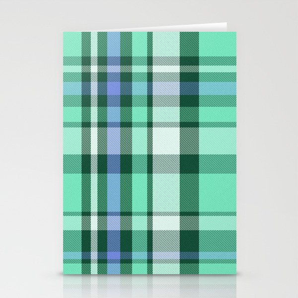 Plaid // Cool Mint Stationery Cards