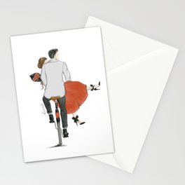 Couple’s Bike Ride Stationery Card