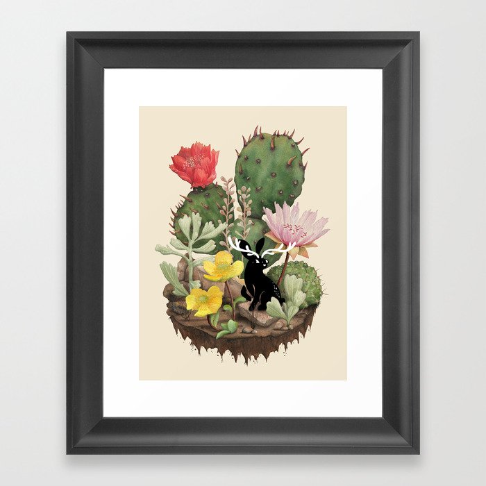 Tiny Jackalope Framed Art Print