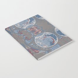 Abstract Deco Circles on Grey Notebook