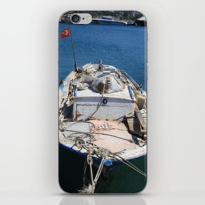 Moored Fishing Boat iPhone Skin