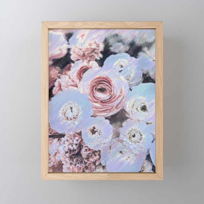 Floral bouquets  Framed Mini Art Print