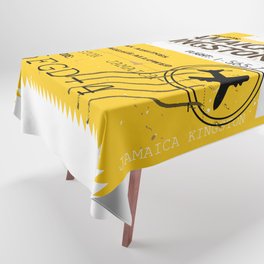 Jamaica Kingston travel ticket Tablecloth