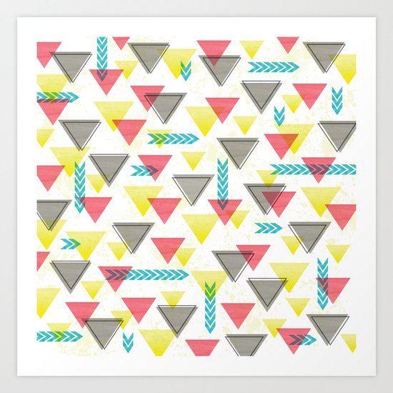 Wild Triangles Art Print