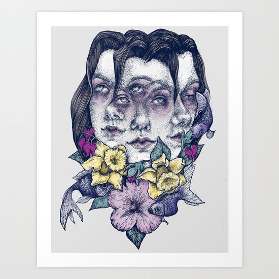 Portrait Grey Art Print