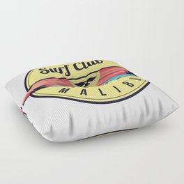 Malibu surf beach Floor Pillow
