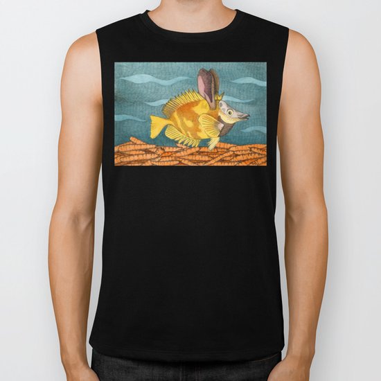 Foxface rabbit fish Biker Tank