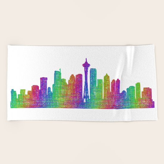 Seattle Beach Towel