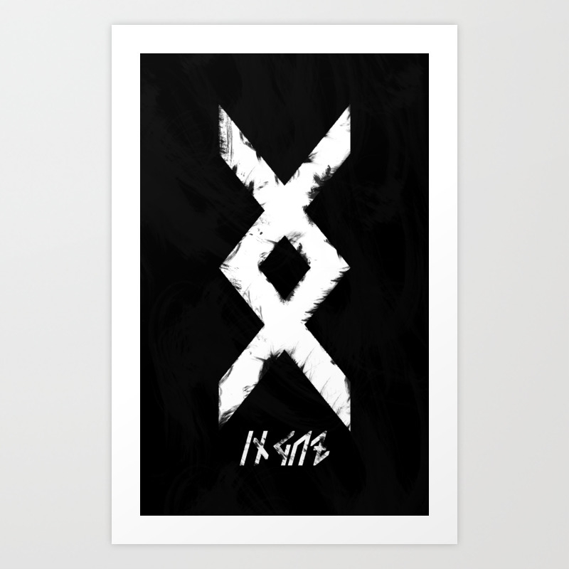 Inguz Viking Symbol Art Print By Dion Sw Society6
