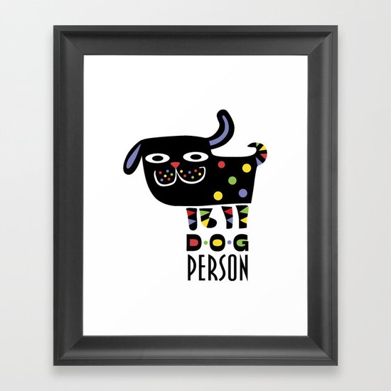 Dog Person Framed Art Print