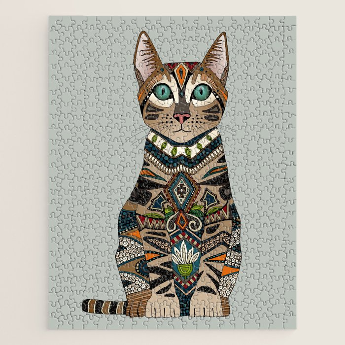 bengal cat mercury Jigsaw Puzzle by Sharon Turner Society6