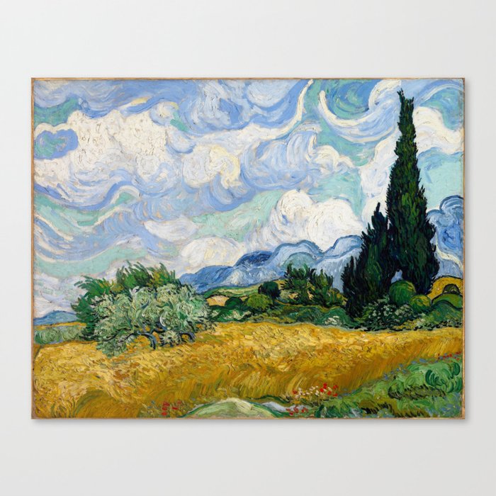 Vincent Van Gogh Wheat Field With Cypresses Canvas Print