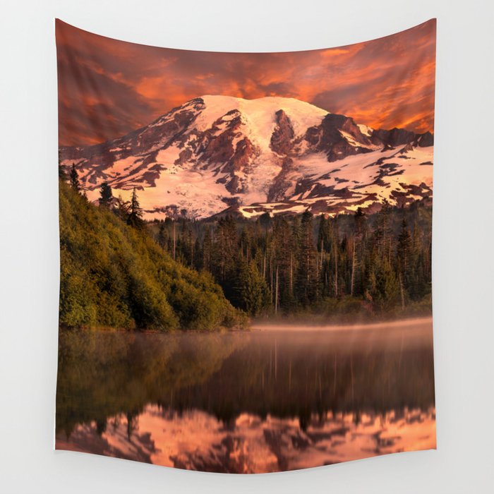 Sunrise, Mt. Rainier, Washington Wall Tapestry