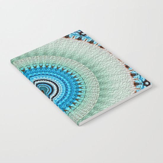 blue floral mandala Notebook