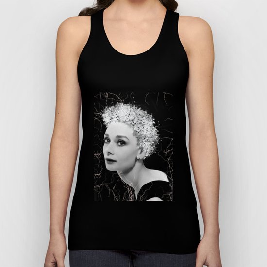 Audrey in White Unisex Tank Top
