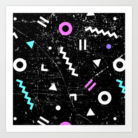 Memphis Grunge Art Print