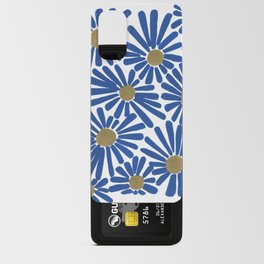 Blue and Gold Flowers Android Card Case
