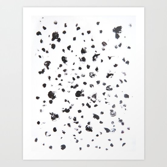 Black Dots Art Print