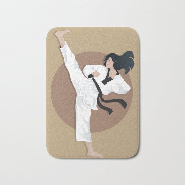 Taekwondo Fighter Bath Mat