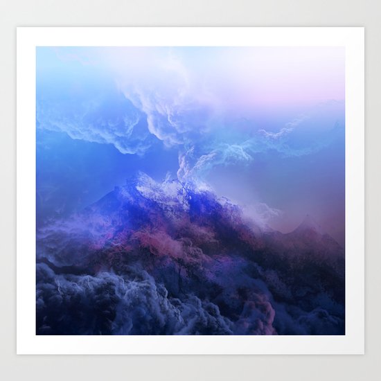 purple mountains Art Print