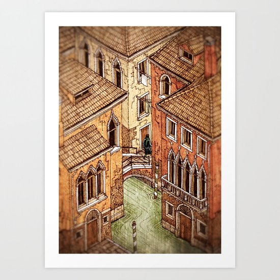 One day in Venice Art Print
