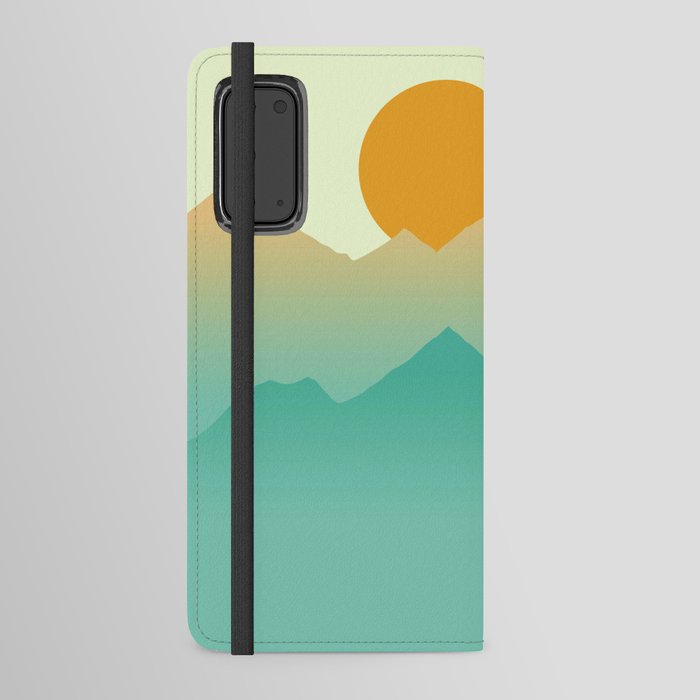 Abstraction_SUNRISE_SUNSET_LANDSCAPE_MOUNTAINS_POP_ART_1206A Android Wallet Case