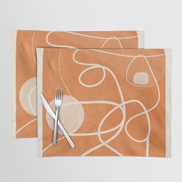 Abstract Face Line Art 14 Placemat