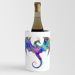 Dragon Colorful Watercolor Art Wine Chiller