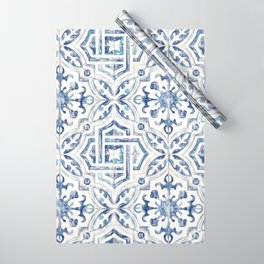 Blue tile Wrapping Paper