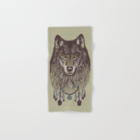 Wind Catcher Wolf Hand & Bath Towel