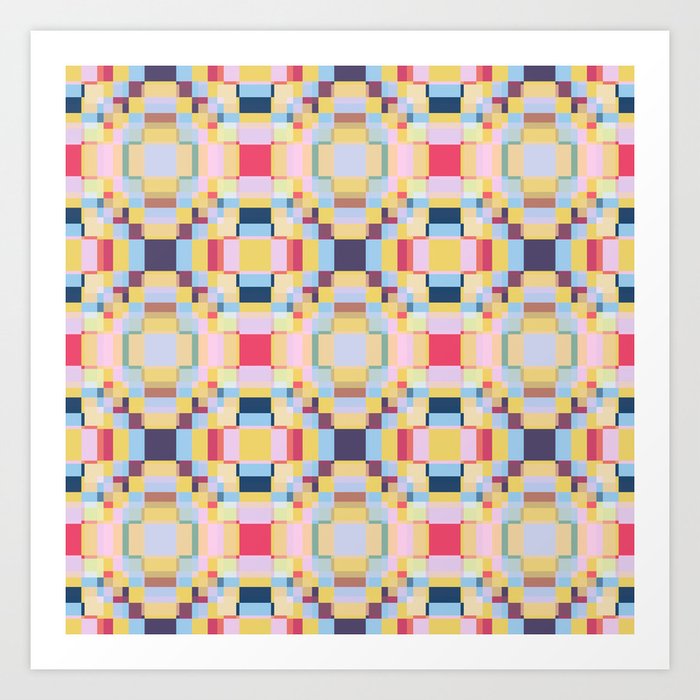 Tarasque - Colorful Decorative Abstract Art Pattern Art Print